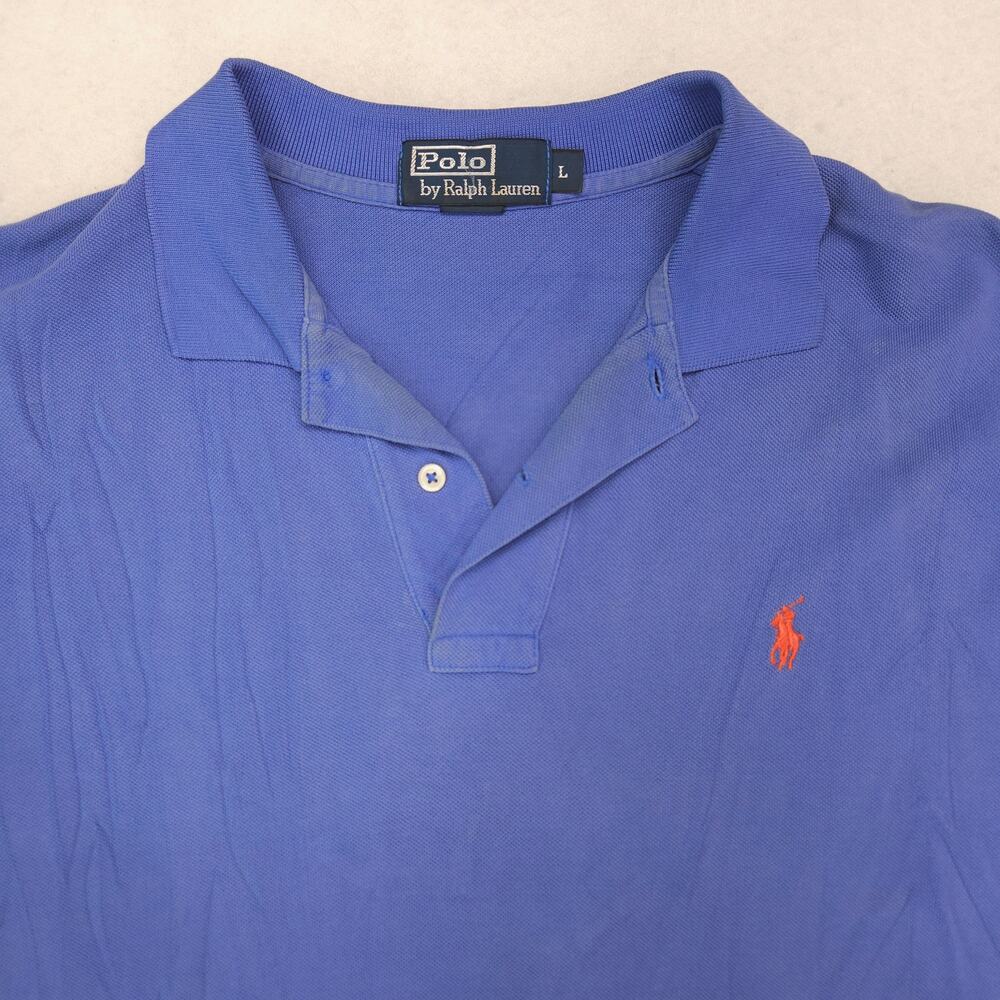 Polo by Ralph Lauren Collared Short Sleeve Polo Shirt Mens Size L Blue 13568